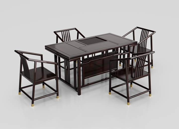 百木源家居-新中式风格-餐桌椅